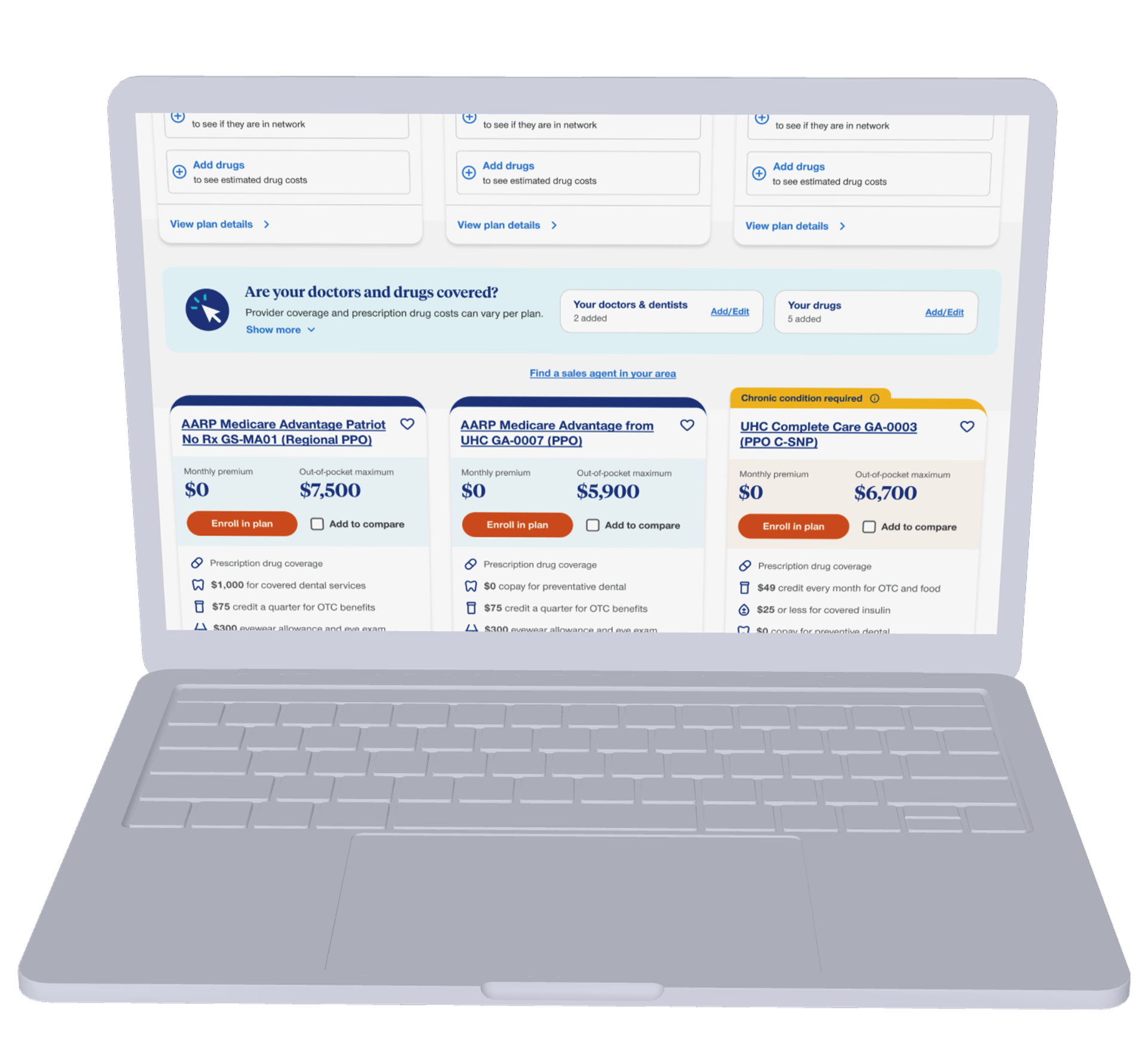 United Healthcare laptop mockup